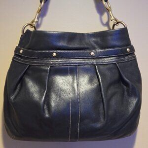 Coach Hampton Black Leather Hobo Bag Shoulder